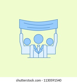 voter propaganda field outline icon. Element of elections icon for mobile concept and web apps. Field outline voter propaganda icon can be used for web and mobile on colored background