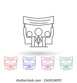 Voter propaganda multi color icon. Simple thin line, outline vector of election icons for ui and ux, website or mobile application