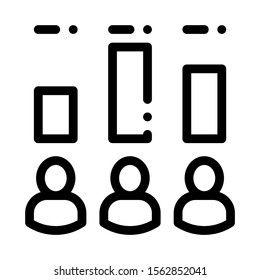 Voter Rating Icon Vector. Outline Voter Rating Sign. Isolated Contour Symbol Illustration