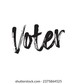 voter text on white background.