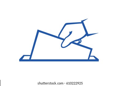 Voter is throwing ballot