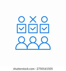 voter turnout icon sign vector