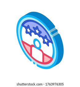 Voter Winner Icon Vector. Isometric Voter Winner sign. color isolated symbol illustration