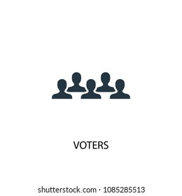 voters icon. Simple element illustration. voters concept symbol design from Elections collection. Can be used for web and mobile.