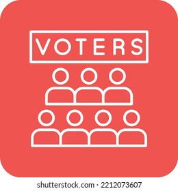 Voters vector icon. Can be used for printing, mobile and web applications.