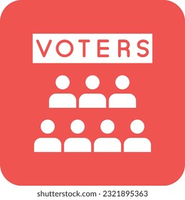 Wähler, Vektorsymbol. Kann für Druck-, Mobil- und Web-Anwendungen verwendet werden.