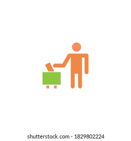 plantilla de diseño de icono de vector de electores