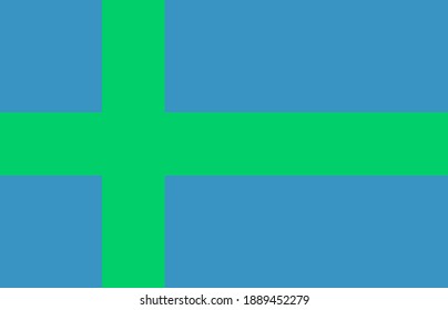 Votes (Votia) ethnic groups flag vector icon