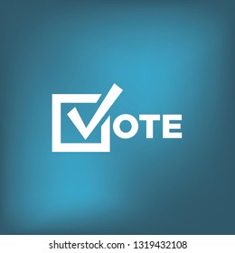 Voting 2020 Icon with Vote, Government, and Patriotic Symbolism and Colors