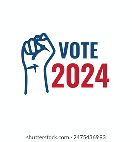 Voting 2024 Icon - Vote, Government, Patriotic Symbolism and Colors