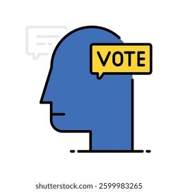 Voting Advice vector filled outline EPS 10 file