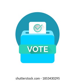 Votación ya realizada ilustración de concepto icono de diseño plano eps10. aplicación o sitio web ui, infografía, elemento gráfico, etc