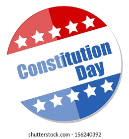 Voting Badge style - Constitution Day Vector Illustration