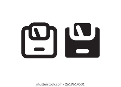 Vector blanco y negro del icono de la urna de votación