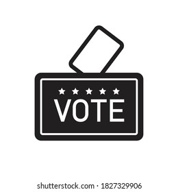 Voting ballot box icon, Election Vote concept, Simple design for web site, logo, app, UI, Vector illustration