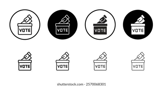 voting ballot box icon Outline vector for web ui