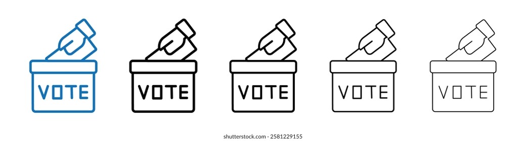 voting ballot box icon Outline vector logo for web ui