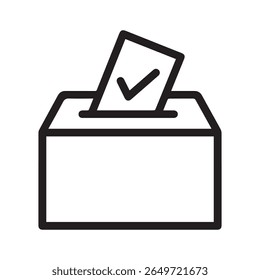 Urna de votação isolada no fundo branco