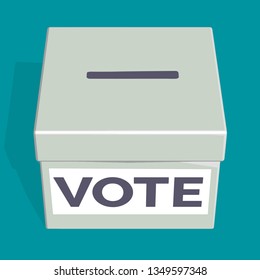 Voting Ballot Box. Vector 3D Illustration.