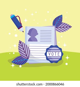voting with ballot candidate choose