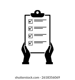 Voting black icon, vector sign on isolated background. Voting concept symbol, illustration 