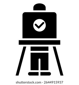 Voting Booth Icon Element for Design