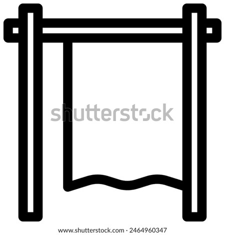 voting booth icon with outline style