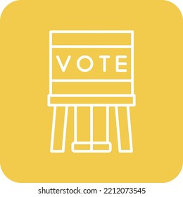 Voting Booth Vector Icon. Can Be Used For Printing, Mobile And Web Applications.