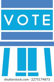 Voting Booth vector icon. Can be used for printing, mobile and web applications.