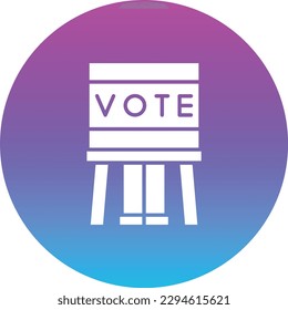Voting Booth vector icon. Can be used for printing, mobile and web applications.
