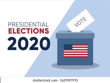 Voting Box American Flag Presidential Elections Stock Vector (royalty 