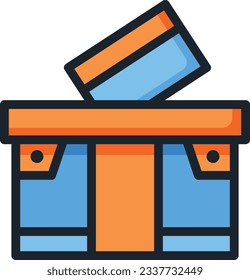 Farbzeilensymbol der Abstimmbox - Einzelsymbol, Vektorgrafik