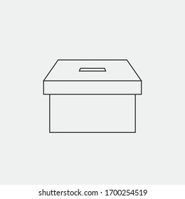 voting box elections vector icon democracy