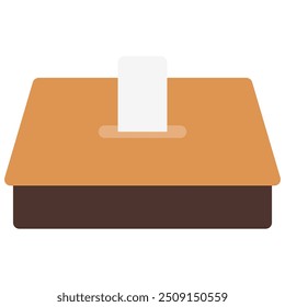 voting box icon with flat style