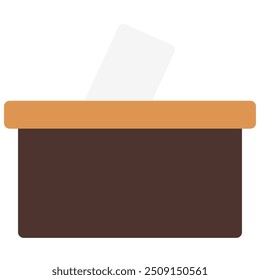 ícone de caixa de votação com estilo simples