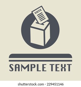 Voting box icon or sign, vector illustration