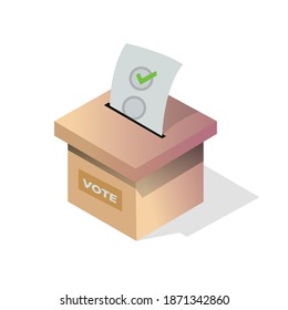 Voting box illustration design concept