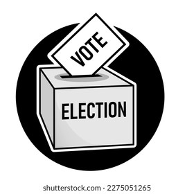 Voting box ilustration isolated on white background. Icon for election.