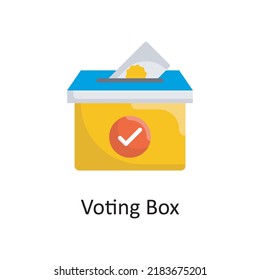 Voting Box vector flat Icon Design illustration. Miscellaneous Symbol on White background EPS 10 File