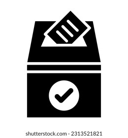 Icono De Glifo Vector De Casilla De Votación Para Uso Personal Y Comercial.
