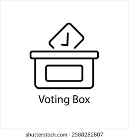 Voting Box vector icon stock illustration