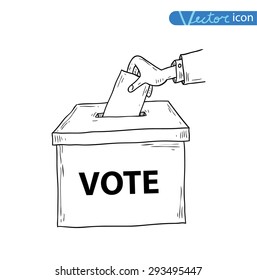 voting box, vector illustration.