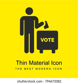 Voting bright yellow material minimal icon or logo design