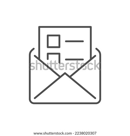 Voting by mail line icon