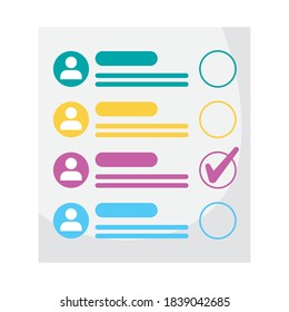 voting card election day icon vector illustration design