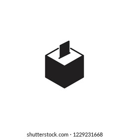 Voting concept, ballot box icon