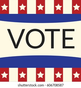 Voting concept by vote of Style flag usa.