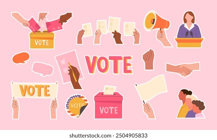 Voting concept. The election campaign. Freedom of speech