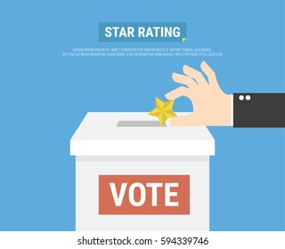 Voting concept in flat style