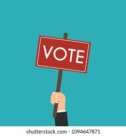 Voting concept in flat style, Presidential Election Voting Poster. 